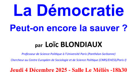 CPO Conférence La Démocratie Peut-on encore la sauver ?