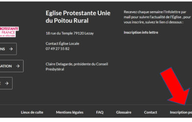 Inscription accueil Culte