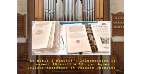 Bible de Rouillé Inauguration 18 avril 2026